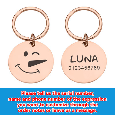 Personalizētas mājdzīvnieku vārda birkas Pretpazudušiem suņiem kakla siksnām Tagu gravēšana kaķim suņu kakla siksnām kaķiem Jauka nosaukuma plāksnīte Ziemassvētkiem Bezmaksas piegāde