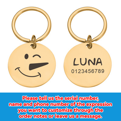 Personalizētas mājdzīvnieku vārda birkas Pretpazudušiem suņiem kakla siksnām Tagu gravēšana kaķim suņu kakla siksnām kaķiem Jauka nosaukuma plāksnīte Ziemassvētkiem Bezmaksas piegāde