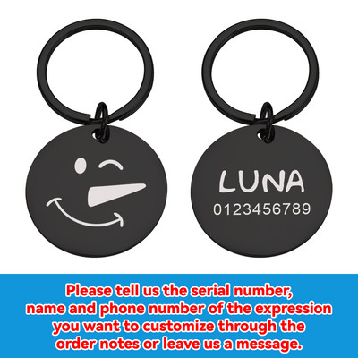 Personalizētas mājdzīvnieku vārda birkas Pretpazudušiem suņiem kakla siksnām Tagu gravēšana kaķim suņu kakla siksnām kaķiem Jauka nosaukuma plāksnīte Ziemassvētkiem Bezmaksas piegāde