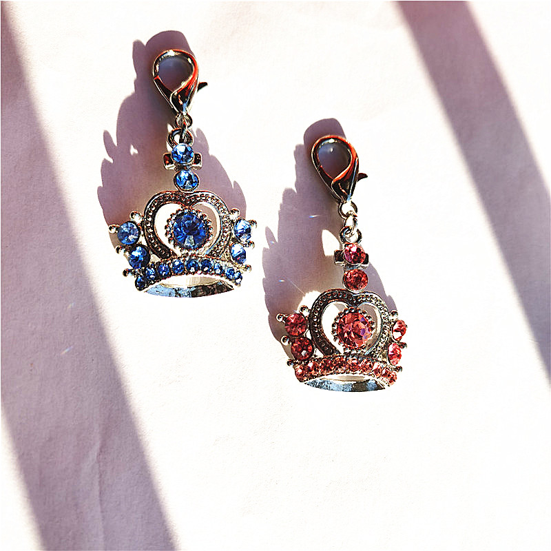 Cute Princess Dog Birkas Kaķu kucēns Mājdzīvnieku sakausējums Rhinestone Crown Apkakle Kulons Suņu Aksesuāri Crown Pet Rotaslietas Dropshipping