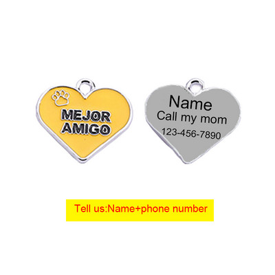 Ekskluzivna personalizirana prilagođena ljubavna oznaka za pseće osobne iskaznice Prilagođena pločica s imenom Dodaci za ogrlice za pse protiv gubitka potrepština za kućne ljubimce Veleprodaja