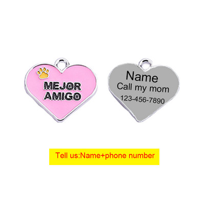 Ekskluzivna personalizirana prilagođena ljubavna oznaka za pseće osobne iskaznice Prilagođena pločica s imenom Dodaci za ogrlice za pse protiv gubitka potrepština za kućne ljubimce Veleprodaja