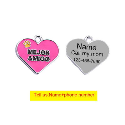 Ekskluzivna personalizirana prilagođena ljubavna oznaka za pseće osobne iskaznice Prilagođena pločica s imenom Dodaci za ogrlice za pse protiv gubitka potrepština za kućne ljubimce Veleprodaja