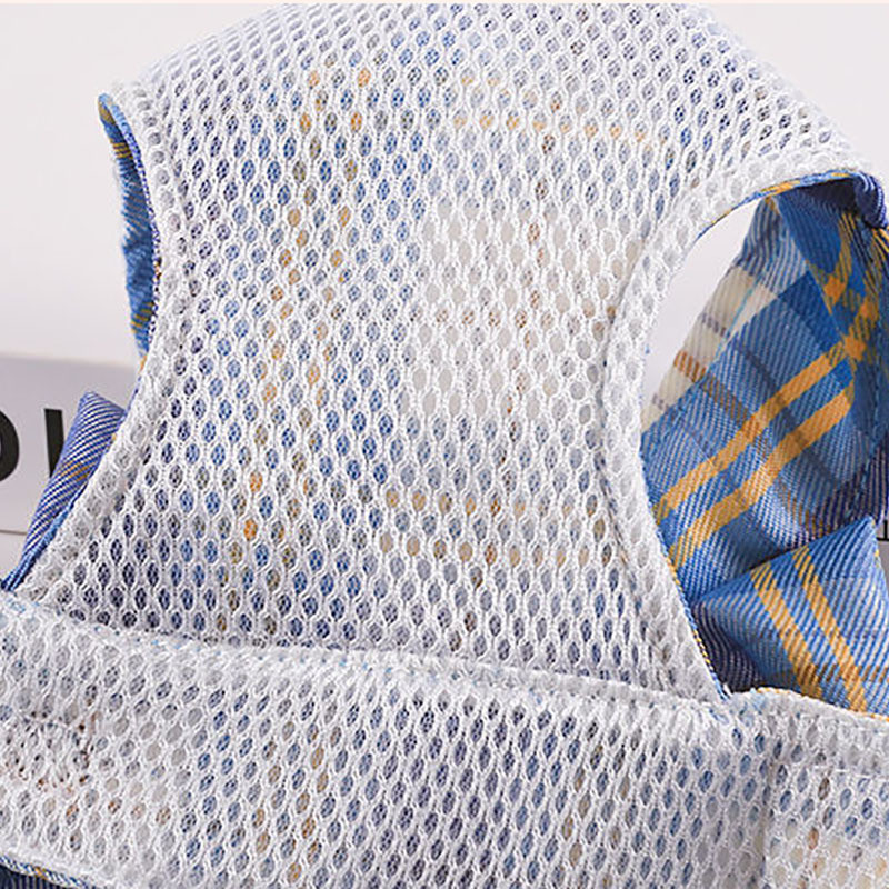 Didelio lanko mazgo šunų petnešos ir pavadėlio rinkinys Prancūzų buldogo languota liemenė Mažų šunų drabužių reikmenys Pitbull Chihuahua šuniuko priedai