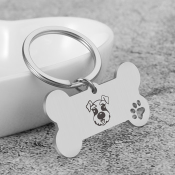 Δωρεάν χαραγμένη ετικέτα ταυτότητας κατοικίδιου σκύλου εξατομικευμένο όνομα Τηλέφωνο Bone Όνομα κατοικίδιου για κολάρο σκύλου Ετικέτες κρεμαστό μπρελόκ Αξεσουάρ για κατοικίδια