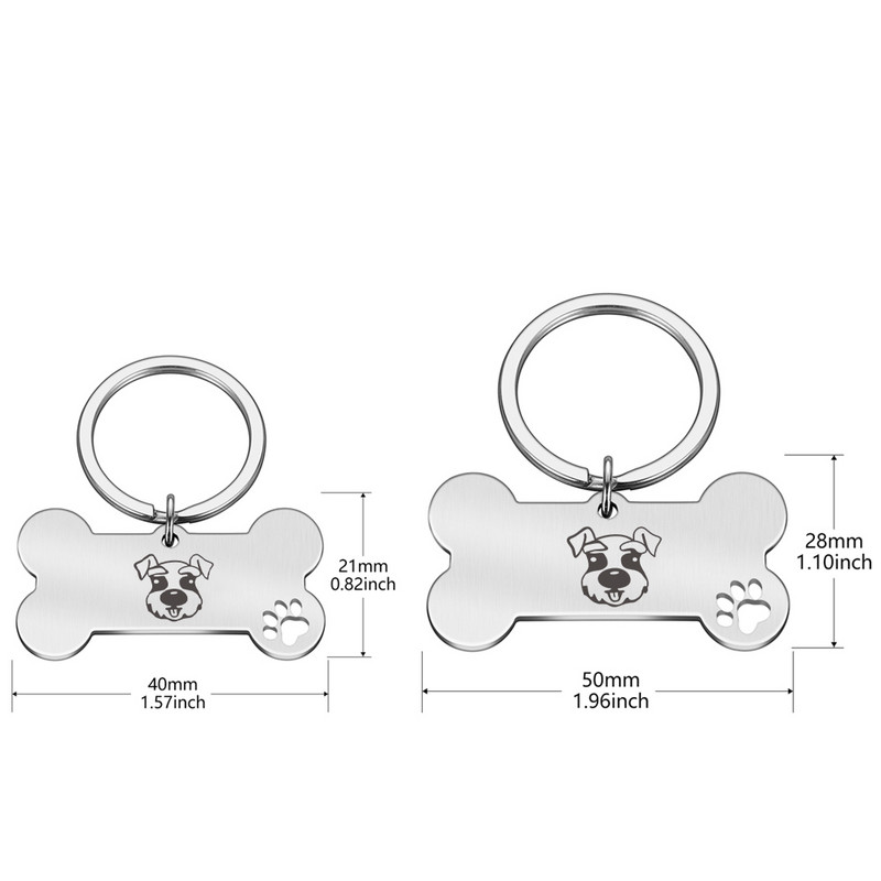 Bezmaksas iegravēta suņa mājdzīvnieka identifikācijas zīme Personalizēts vārds Tālrunis Kauls Mājdzīvnieka ID vārds kucēnam suņa kaklasiksnas birkas Kulons atslēgu piekariņš mājdzīvnieku aksesuāri