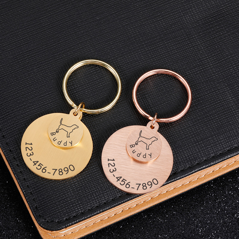 Personalizēta Gravēšana Mājas kaķa vārda birkas Pielāgotas suņa ID birkas Apkakles piederumi