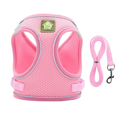 Vestă cu ham pentru câini, curea reflectorizantă pentru piept pentru animale de companie, ham reglabil, respirabil, pentru pisică, vestă din plasă de nailon, lesă pentru câini, accesorii pentru câini