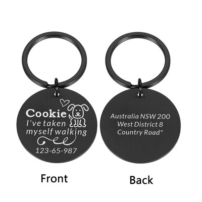 Personalizēta kaķa suņa identifikācijas birkas gravēšana suns kakla siksna mājdzīvnieku piekariņš vārda ID atzīmes kulonu kaklarota kucēnam nerūsējošā tērauda aksesuāri