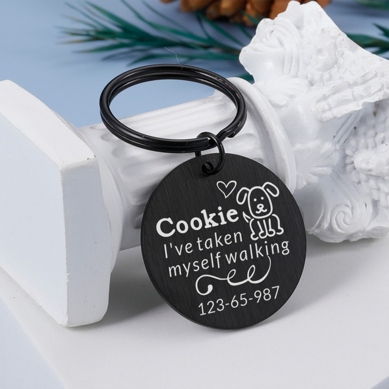 Personalizēta kaķa suņa identifikācijas birkas gravēšana suns kakla siksna mājdzīvnieku piekariņš vārda ID atzīmes kulonu kaklarota kucēnam nerūsējošā tērauda aksesuāri