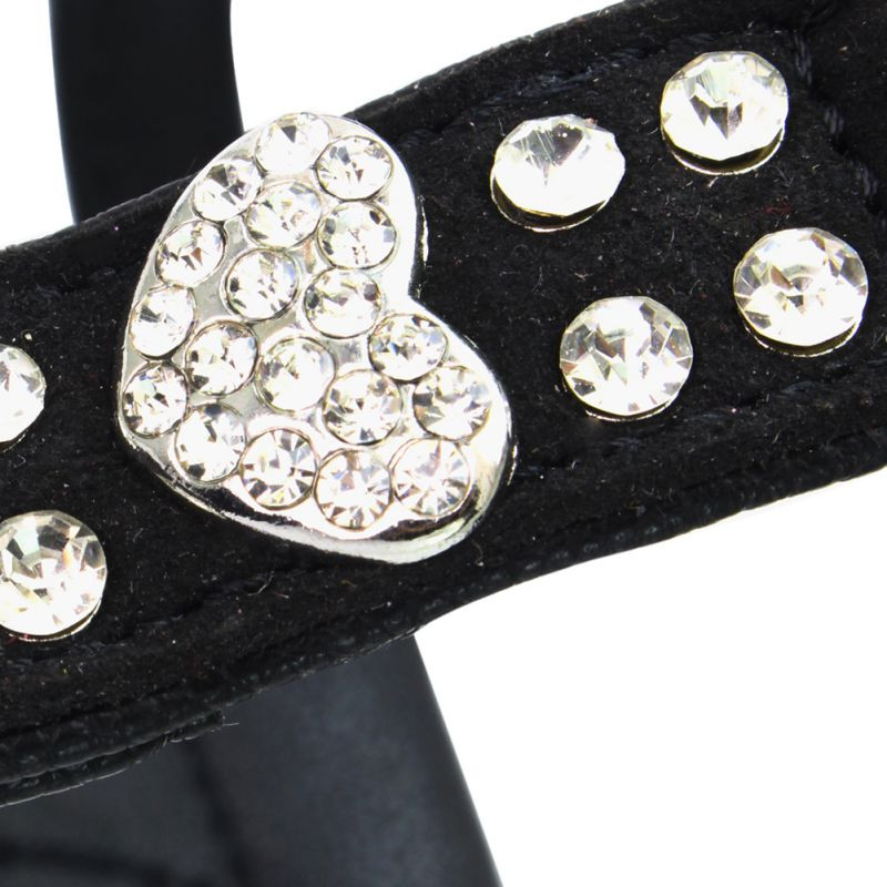 Lemmiklooma rinnarihm Särav kivist südamekujundus Vest Rakmed Koera kaelarihm Väike koera kutsikas kassi nahast jalutusrihm lemmikloomatarbed