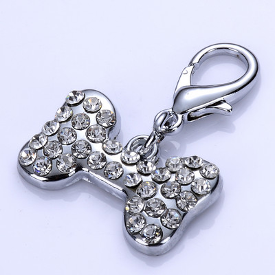 Rhinestones Dog Tag Mājdzīvnieku rotaslietas Kuloni Piekariņi Kaklarota Suņu Aksesuāri Piekariņi Mājdzīvnieku piederumi