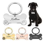 Bezmaksas pielāgota vārda adrese Mājas suņu birkas Papildu raksts Personalizēts nerūsējošā tērauda datu plāksnītes Pretnozaudēšanas kulonu piederumi