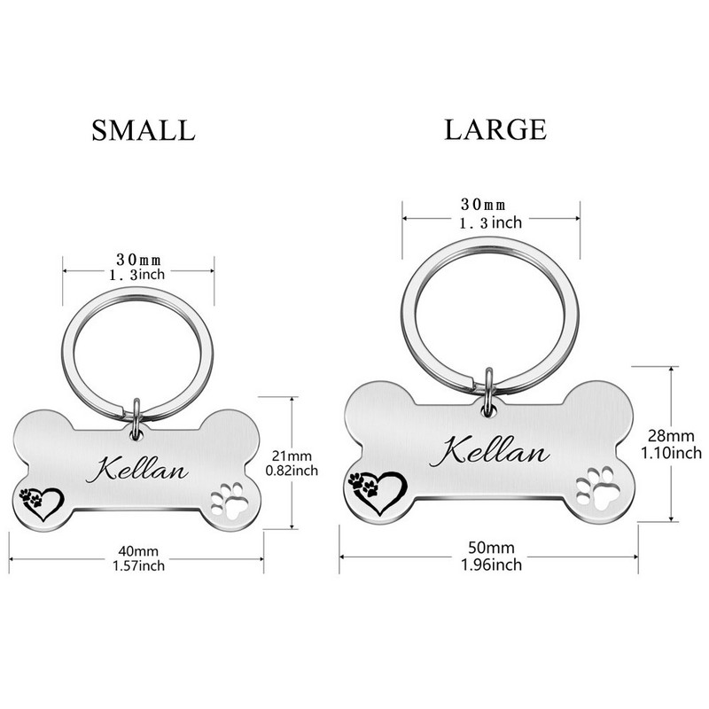 Besplatna prilagođena adresa s imenom Oznake za pse za kućne ljubimce Izborni uzorak Personalizirana pločica s imenom od nehrđajućeg čelika Anti-lost Privjesak Dodaci