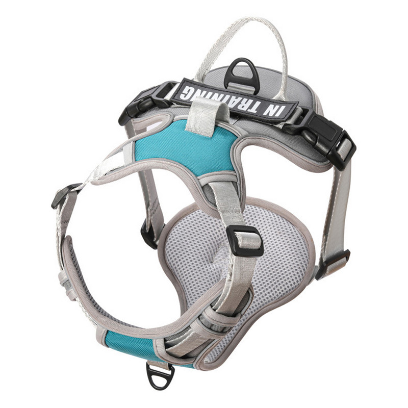 Ham pentru câini NO PULL Plimbare în aer liber, respirabil, reflectorizant, ajustabil, pentru câini de talie medie, pentru câini de talie medie, articole pentru animale de companie