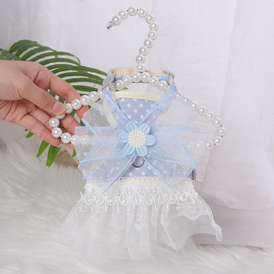 Čipkasti pojas za pse Dot Odjeća za kućne ljubimce Povodac Povodac za mačku Oprsnica za kućne ljubimce Haljina za male pse i mačke Kunići Štene Bowknot Mačja ogrlica