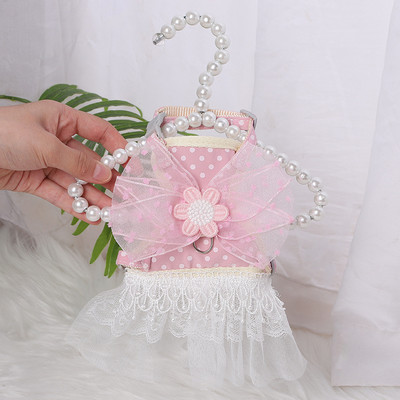 Čipkasti pojas za pse Dot Odjeća za kućne ljubimce Povodac Povodac za mačku Oprsnica za kućne ljubimce Haljina za male pse i mačke Kunići Štene Bowknot Mačja ogrlica