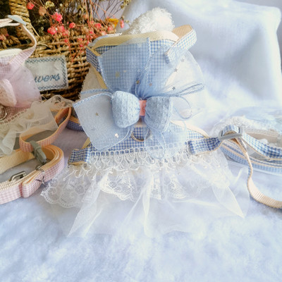 Čipkasti pojas za pse Dot Odjeća za kućne ljubimce Povodac Povodac za mačku Oprsnica za kućne ljubimce Haljina za male pse i mačke Kunići Štene Bowknot Mačja ogrlica