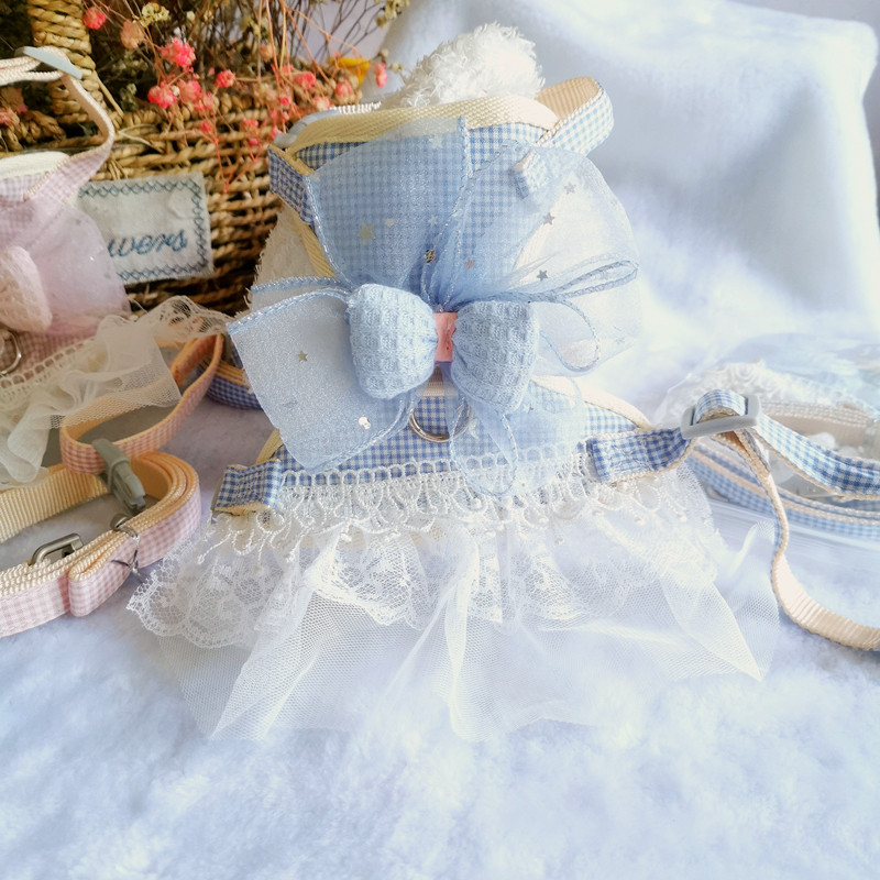 Čipkasti pojas za pse Dot Odjeća za kućne ljubimce Povodac Povodac za mačku Oprsnica za kućne ljubimce Haljina za male pse i mačke Kunići Štene Bowknot Mačja ogrlica