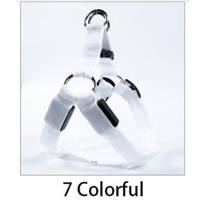 Ρυθμιζόμενο λουρί LED για σκύλους χωρίς τράβηγμα Μικρό, μεσαίο λαμπερό νάιλον στήθος νυχτερινή ασφάλεια Αξεσουάρ σκύλου για κατοικίδια ζώα Arnes Perro