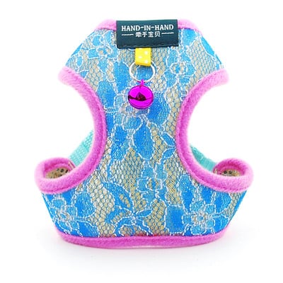 Koerakassi pitsist rakmed Vest lemmikloomatooted, mida saab reguleerida kellukõnniga jalutusrihmaga kutsika polüestervõrgust rakmed väikesele keskmisele koerale