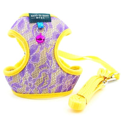 Koerakassi pitsist rakmed Vest lemmikloomatooted, mida saab reguleerida kellukõnniga jalutusrihmaga kutsika polüestervõrgust rakmed väikesele keskmisele koerale