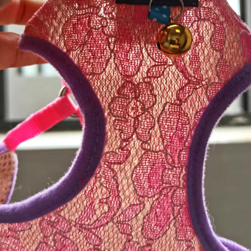 Koerakassi pitsist rakmed Vest lemmikloomatooted, mida saab reguleerida kellukõnniga jalutusrihmaga kutsika polüestervõrgust rakmed väikesele keskmisele koerale