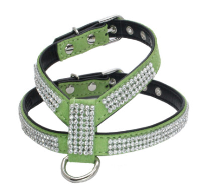 Dimensiuni mari Piele PU Strasuri Ham pentru câini Siguranță Confortabil pentru îmbrăcăminte pentru animale de companie Guler pentru ham Mic Mediu Mare Rechizite pentru câini