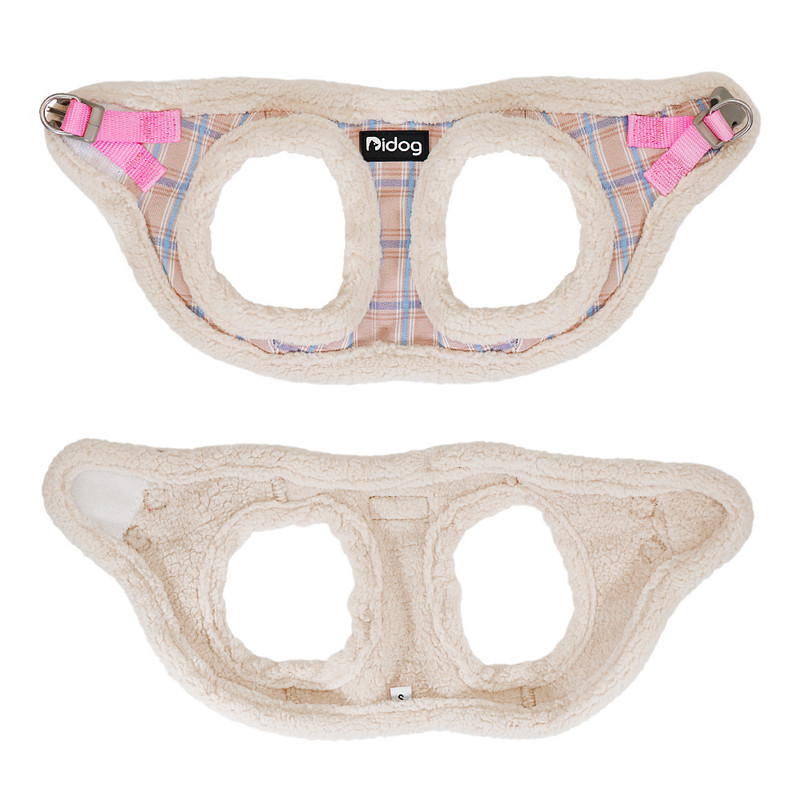 Ham de iarnă pentru câini pentru caini de companie moale, set de lesă, haine calde pentru câini, vestă reglabilă fără tragere pentru câini de talie mică, buldog francez