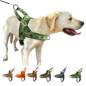 Ham pentru câini fără tragere, reflectorizant, reglabil, căptușit cu flanel, vestă cu ham pentru câini, mic, mediu și mare, ușor pentru antrenament de mers pe jos