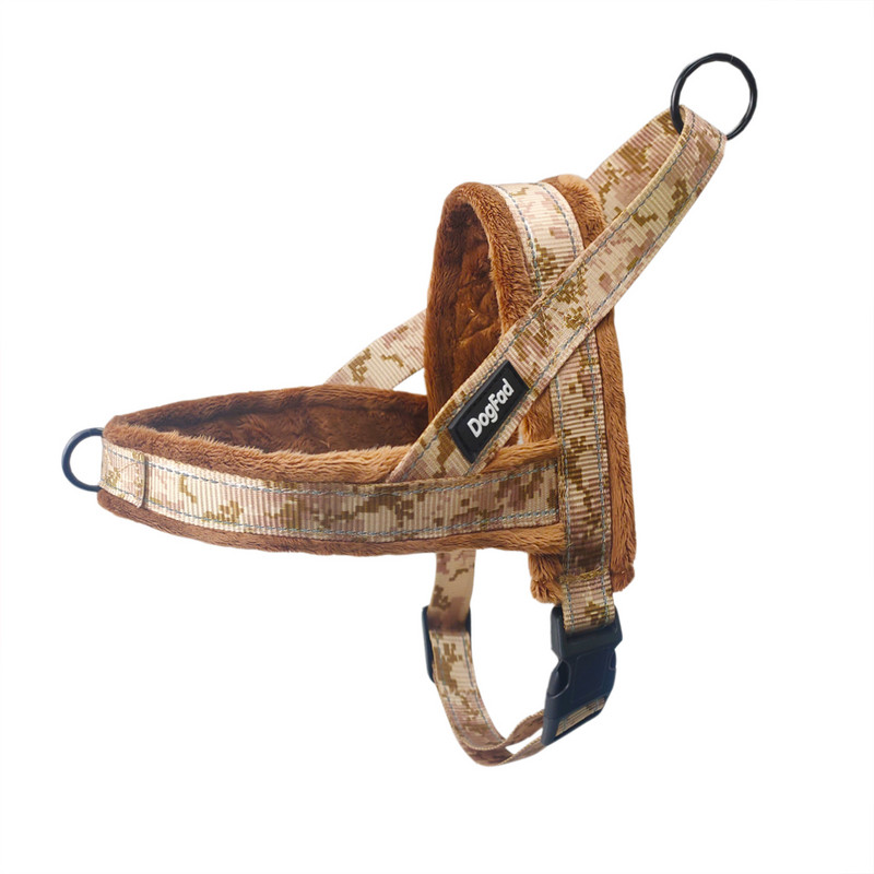 Ham pentru câini fără tragere, reflectorizant, reglabil, căptușit cu flanel, vestă cu ham pentru câini, mic, mediu și mare, ușor pentru antrenament de mers pe jos