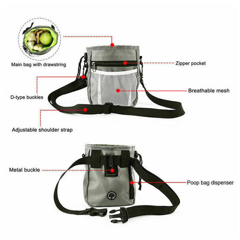 Lauko šunų dresavimo krepšys Užkandžių maišelis Maisto laikymo krepšys Didelės talpos kačių maisto konteineris šunų dresūros juosmens krepšiai naminių gyvūnėlių priedai