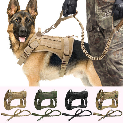 Koerte treenimisrihm Sõjaliste taktikaliste koerte rakmed Töökoera vest Lemmiklooma benji jalutusrihm saksa lambakoera buldogile