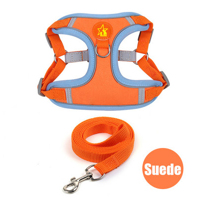 Нагръдник за кучета с комплект каишки Светлоотразителни Разходки Бягащи кучета Нашийници Без дърпане На открито Пътуване Жилетка за каишка за гърди за домашни любимци за малки кучета