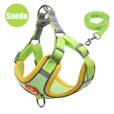 Нагръдник за кучета с комплект каишки Светлоотразителни Разходки Бягащи кучета Нашийници Без дърпане На открито Пътуване Жилетка за каишка за гърди за домашни любимци за малки кучета