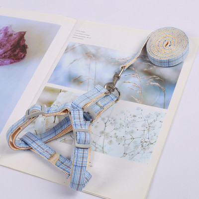 Koerarakmed väikestele koertele kassidele Reguleeritav kassipoegade kaelarihm Lemmikloomade rakmed koos jalutusrihma komplektiga ruuduline rinnavest jalutusrihm koera juhtmete tarvikud