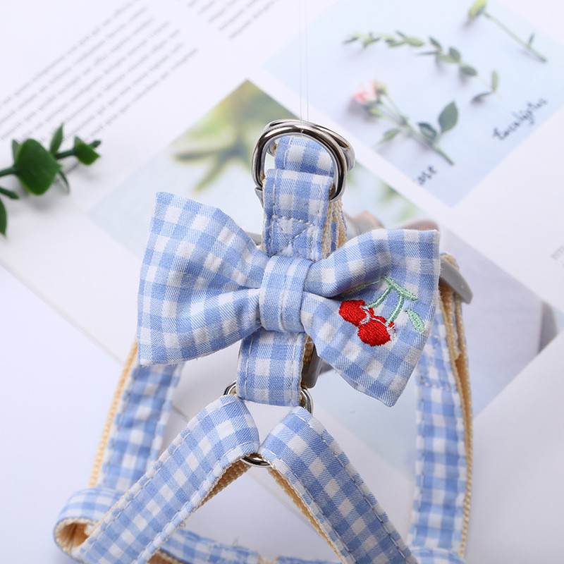 Koerarakmed väikestele koertele kassidele Reguleeritav kassipoegade kaelarihm Lemmikloomade rakmed koos jalutusrihma komplektiga ruuduline rinnavest jalutusrihm koera juhtmete tarvikud