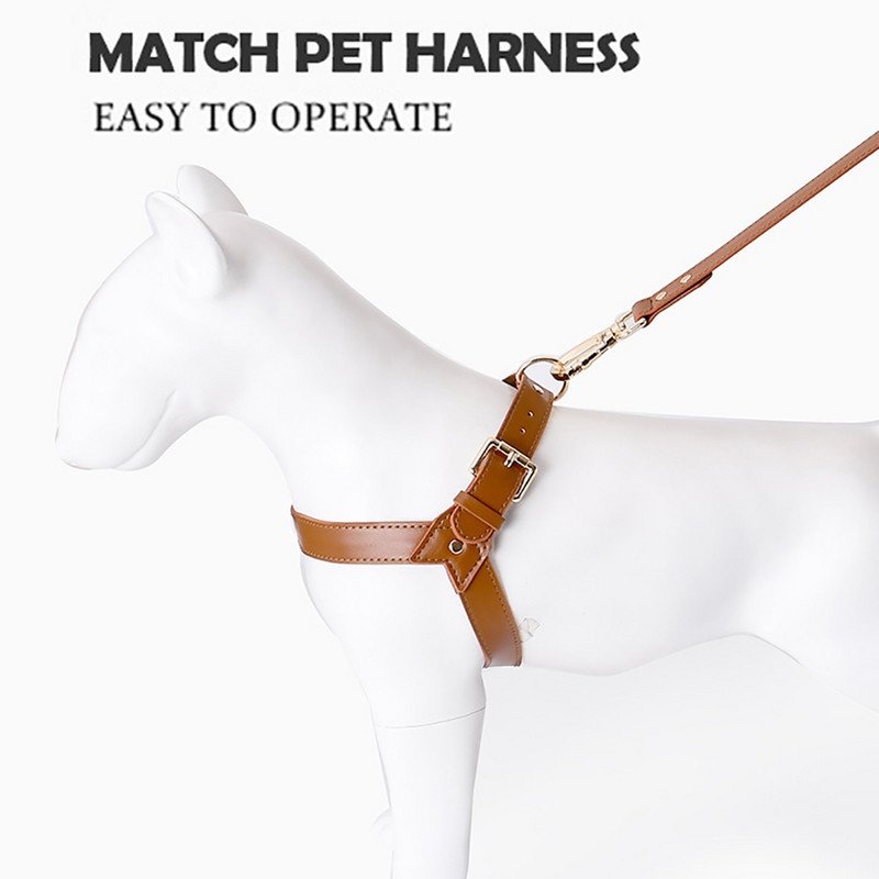 Cufăr din piele pentru ham pentru câini Set cu lesă pentru copii mici, mijlocii mari, articole pentru câini, vestă, plimbare, în aer liber, accesorii pentru animale de companie.