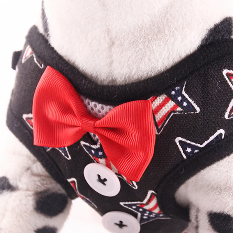 Elegantni prsluk s vezicom za pse s leptir mašnom i povodcem za male pse Prsni pojas Ovratnik Uže za vuču Podesivi prsluk s mašnom i čvorom Odjeća za kućne ljubimce