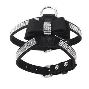 Koerarakmed jalutusrihma ülikond Vest Säravad teemandid Reguleeritav pehme seemisnahast riidest vibu Rhinestone lemmiklooma kaelarihmad koertele toodetele