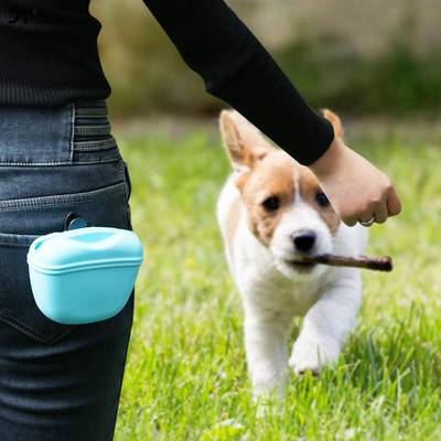 Kaasaskantav koerte maiuspalade kott silikoonist suupistega toidusööda tasutasku õues söödahoidmise konteinerid vöökott jalutusrihma jaoks