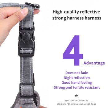 Big Medium Dog Harness Ανώδυνο Antitirones Ρυθμιζόμενο λουρί Διπλό λουρί για σκύλους Labrador Petshop Προϊόντα για σκύλους Δωρεάν αποστολή