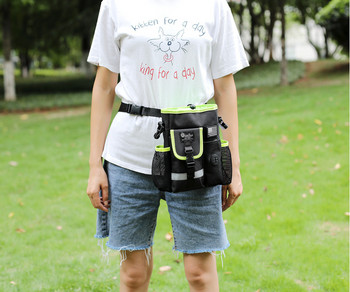 Многофункционална чанта за кръста за бягане Чанта за кръста за обучение на кучета Пътна спортна чанта за домашни любимци Пренасяне на закуски Чанта за боклук за каишка за кучета