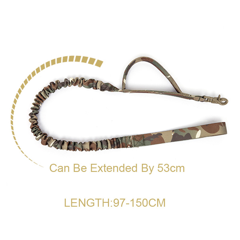Lesă de dresaj pentru câini cu 2 mânere, bungee tactic, lesă pentru câini, pisică, lesă elastică cu eliberare rapidă, frânghie, dresaj militar pentru câini, lesă din nailon