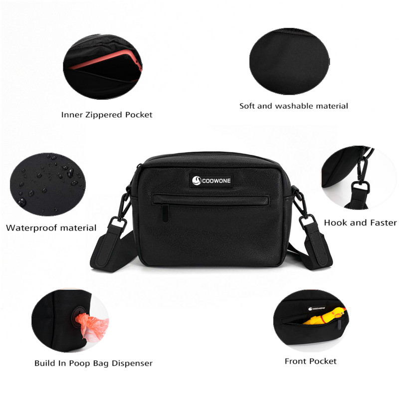 Geantă pentru hrană pentru câini pentru dresaj de mers Dispenser încorporat de pungi pentru caci pentru câini, geantă de umăr Pungă pentru hrană pentru animale de companie pentru dulciuri, croșete, jucării pentru animale de companie