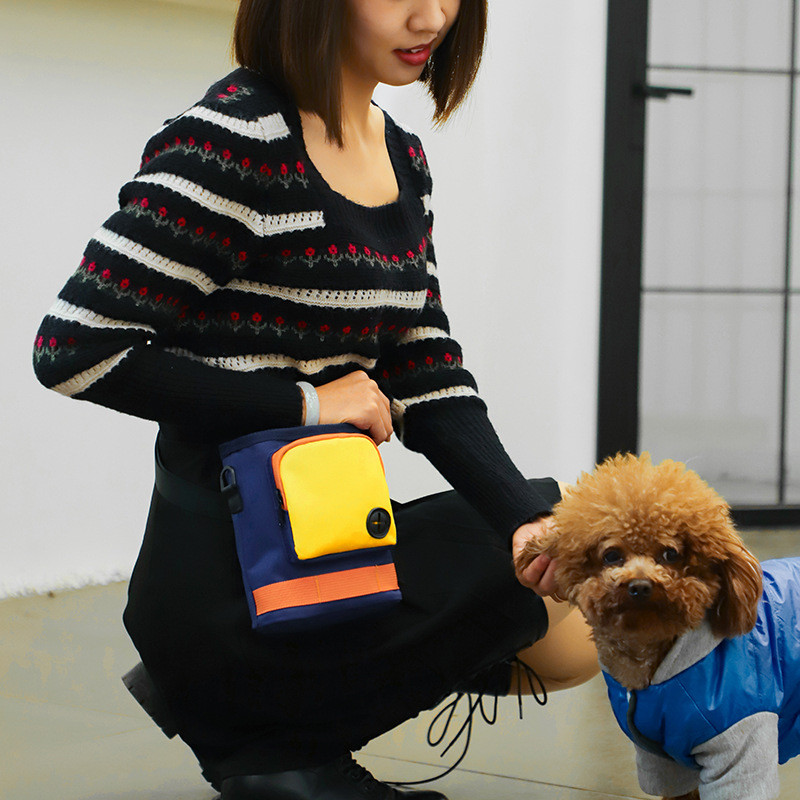 Geantă de dresaj pentru câini Geantă de umăr pentru mâini libere Husă cu bomboane Boluri pentru hrana pentru câini Pungi pentru pahare cu apă Lesă elastică