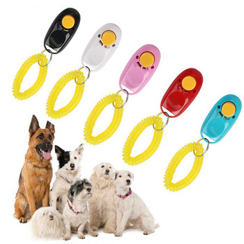 Πλαστικά φορητά παιχνίδια σκύλων Clicker Εκπαίδευση κατοικίδιων Clicke Εργαλείο εκπαίδευσης Σφυρίχτρα σκύλου