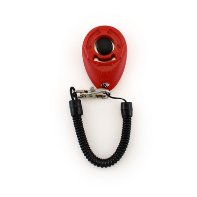Εκπαίδευση σκύλων κατοικίδιων γατών Clicker Plastic Dogs Click Trainer Aid Too Ρυθμιζόμενο ιμάντα καρπού Ήχος κλειδί αλυσίδας κλειδιού Dog Whistle Dog Trainer