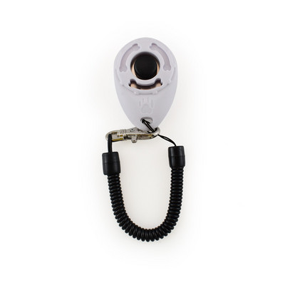 Εκπαίδευση σκύλων κατοικίδιων γατών Clicker Plastic Dogs Click Trainer Aid Too Ρυθμιζόμενο ιμάντα καρπού Ήχος κλειδί αλυσίδας κλειδιού Dog Whistle Dog Trainer