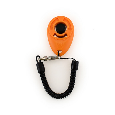Εκπαίδευση σκύλων κατοικίδιων γατών Clicker Plastic Dogs Click Trainer Aid Too Ρυθμιζόμενο ιμάντα καρπού Ήχος κλειδί αλυσίδας κλειδιού Dog Whistle Dog Trainer